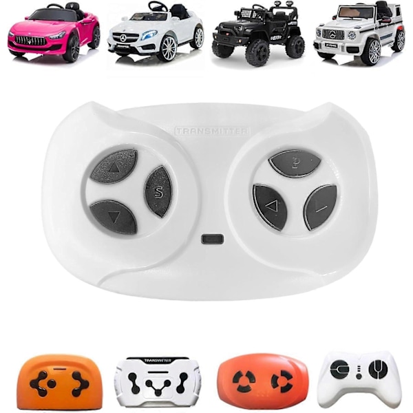 SBSG JR1602FCC 2.4G Bluetooth Fjernkontroll for Power Wheels, JR1839FCC Hvit Fjernkontrollsender for Elektrisk Bil Leke JR1603, JR1810, [HK]