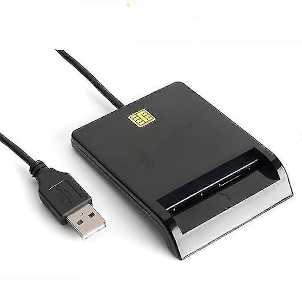ATM ID-kortläsare USB Smart Card Reader, Svart[HK]