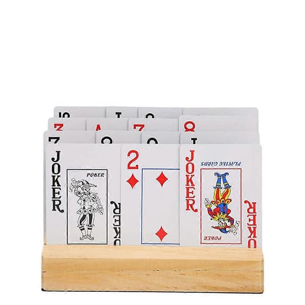 Pokerställ Räknesticka Spelkort Trähållare Bricka[HK]