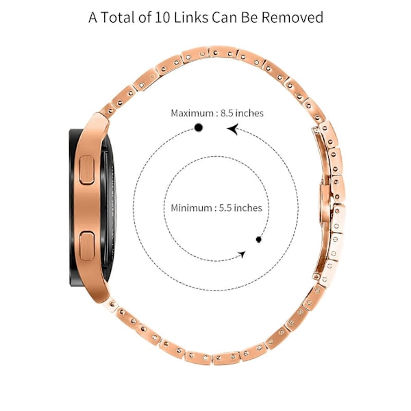 Til Garmin Vivoactive 5 Urrem i Rustfrit Stål Udskiftningsarmbånd [HK] Rose Gold