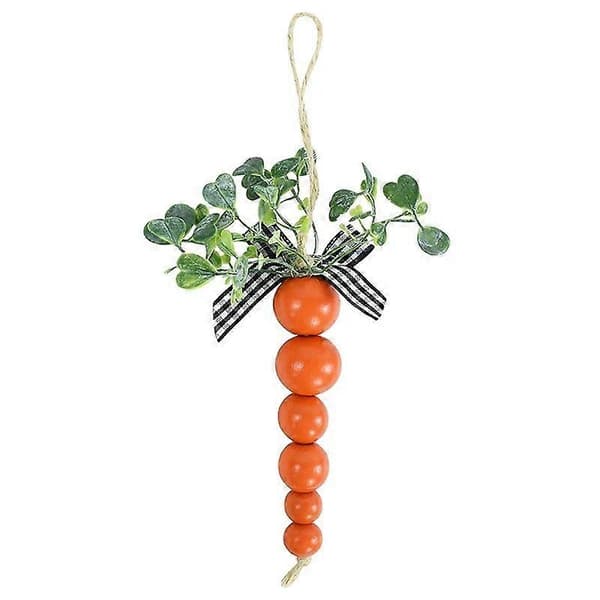 Påskepynt Gulerødder Træperle Kanin Gulerodsformet DIY Træperlekæde Glædelig Påskedag Dekoration Til Hjem Børnegave[HK] carrot 1PC