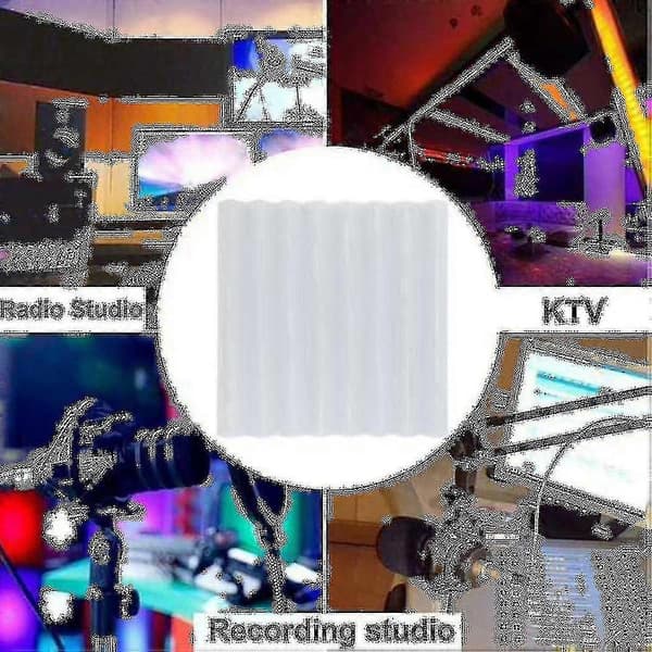 12 stk. akustikkplater, lydisolerende skumplater, for studio, tak og garasje