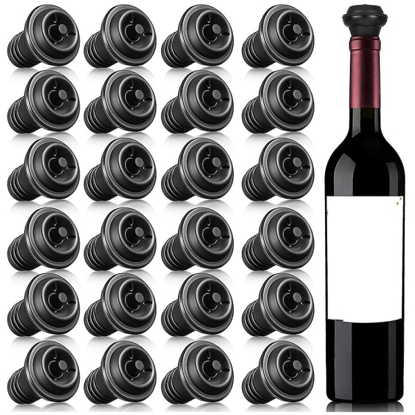 24 Pieces Wine Stopper Resealable Wine Pump Vacuum Stoppers Vacuum Wine Stopper Reusable Wine Saver([HK])