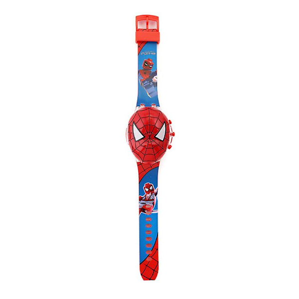 Børns blinkende lysur Spiderman musikuhre lysende gaver[HK] Spiderman