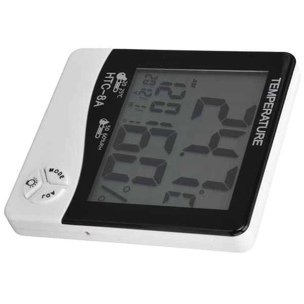 24-timers automatisk fugtighedssensor termometer LED-lys baggrundsbelysning vækkeur[HK]