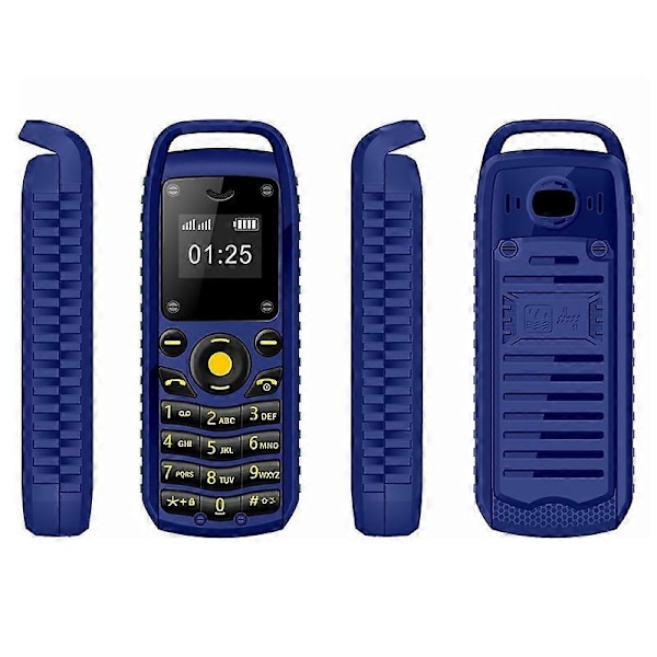 B25 Dual-SIM Mini Bar Telefon 0,66-tums Skärm 2G GSM Mobiltelefon - Grön[HK] Multicolor Blue