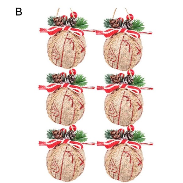 6 kpl/ Set Joulukuusen Koristeet Jouluripustus BB B