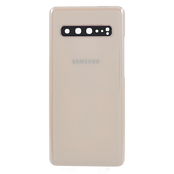 Til Samsung Galaxy S10 5G G977 Batteri Cover med Klæbestrimmel + Kameralinse Beskyttelse [HK] Style B Multicolor