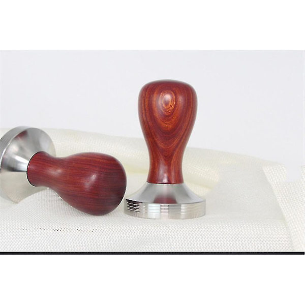 49,7 mm kaffepress V4 - Fjäderpress - Baristatillbehör - Espressopress med dyna för Rok espressomaskiner - Platt botten[HK]