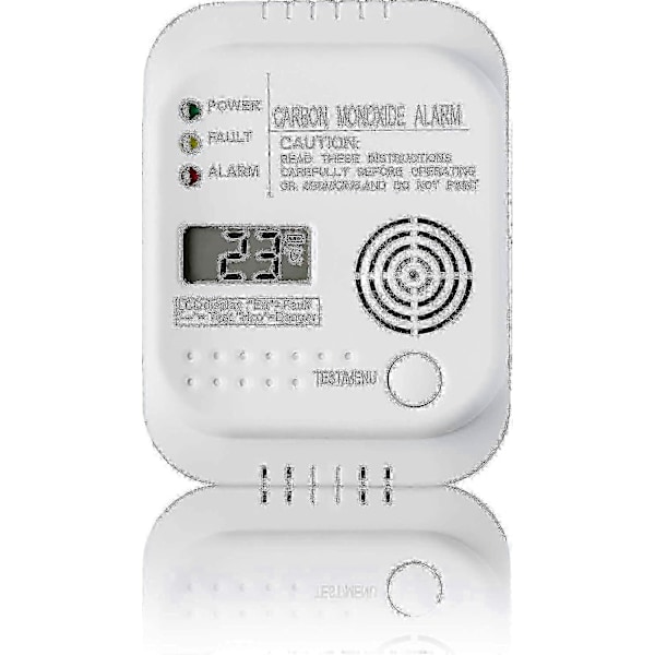 Kolmonoxiddetektor, Batteridriven, Gasdetektor Med Display Och Temperaturmätare - Utmärkt[HK]