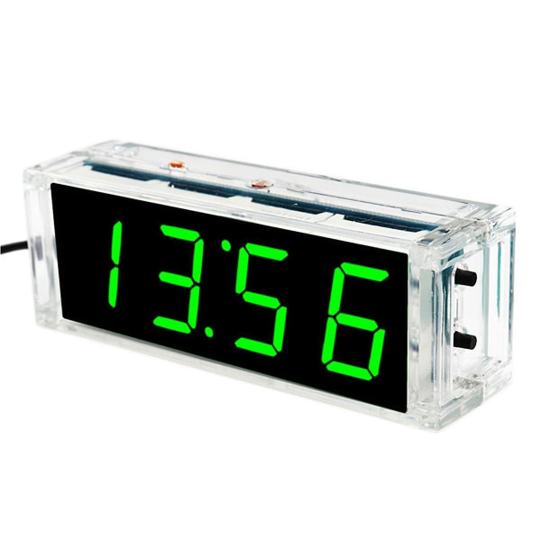 HK Digitalt ur-kit Lysstyring 1 tommer LED digitalrør 51 Mikrocontroller Elektronisk ur DIY-dele med skal Photo Color