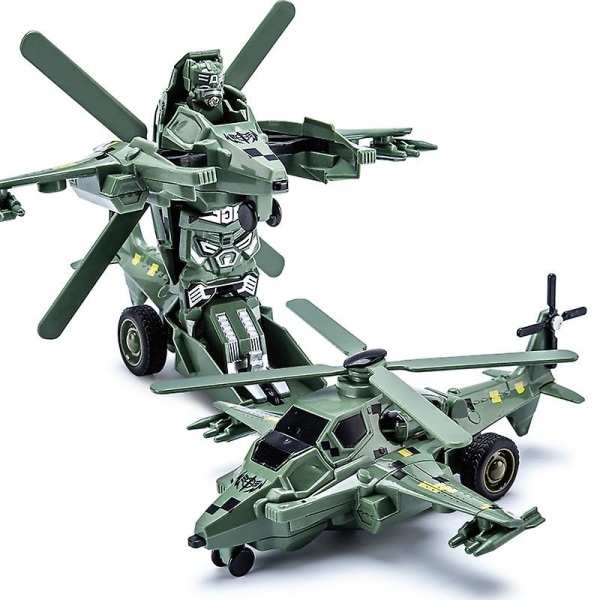 Gutter Transformer Leker Tank kjøretøy Transformers Barn Robot Barnebursdagsgave[HK] Green Helicopter