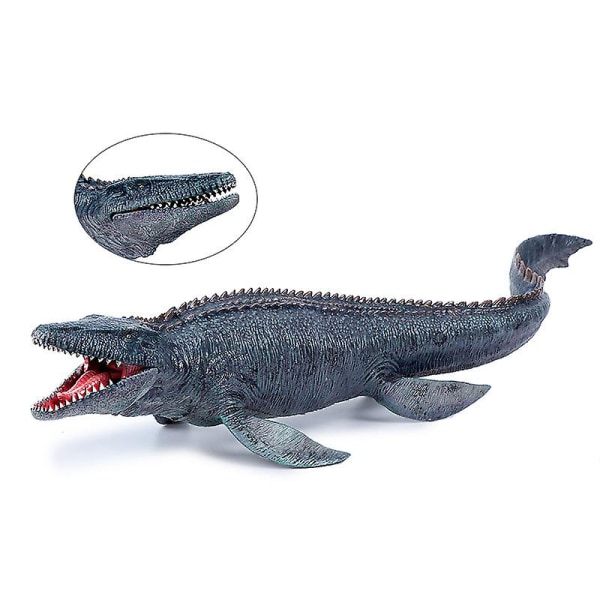 Stor Mosasaurus Leksak, Realistisk Djuphavsmonster Plast Djurmodell[HK] Gray 38*11*6.8cm