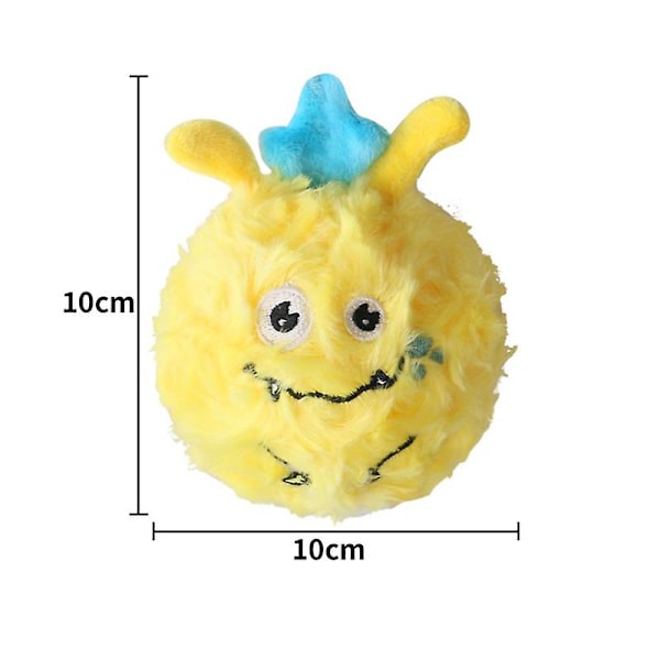 Plysch Hundleksaker Pipande Hundtuggleksaker Bollar 2 I 1 Roliga Valpbollleksaker För Boll[HK] Yellow one size