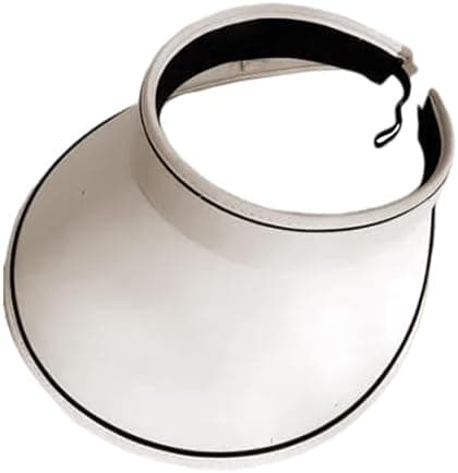 Solskjermer for kvinner | UV-beskyttelse Store brede baseballcapser - Pustende solhatter, Sammenleggbare golfvisircapser for unge jenter og kvinner[HK] White