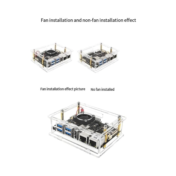 Akrylveske for Visionfive 2 Utviklingskort Utviklingskortboks Transparent Veske Med Kjøling([HK])