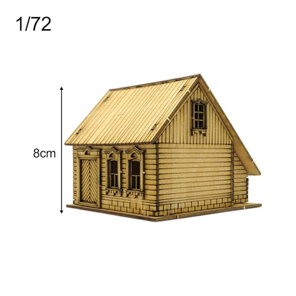 1/72 Trä Europeiskt Hus För Mikro Landskap Sandbord Arkitektur Modell Stil A[HK] Style B 8cm