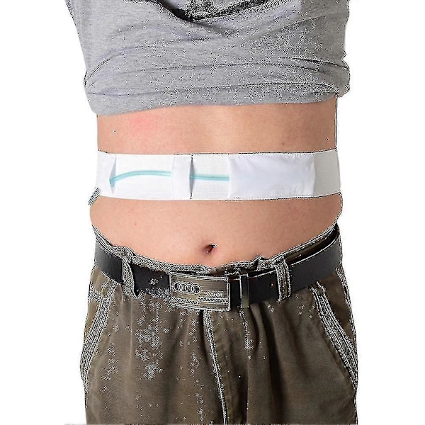 Sort Peritonealdialyse Konduktbælte Justerbart Åndbart Abdominal Støttebælte[HK] S White