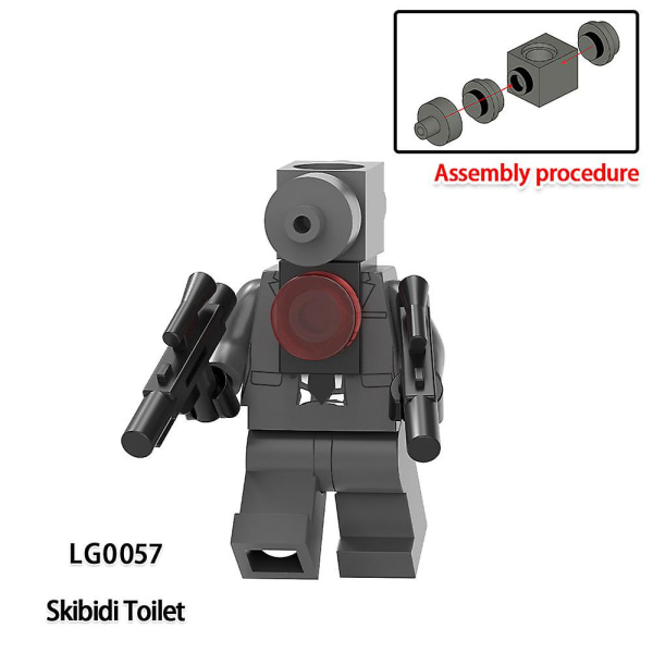 8 stk Hot Skibidi Toilet Minifigur Samlet Mini Byggeklods Action Figurer Legetøj Børn Julegave[HK]