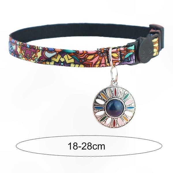Justerbart tryckt husdjurshalsband med snabbkoppling [HK] Multicolor Pendant Only