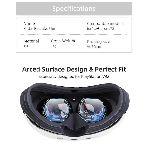 4st Anti-blått Ljus VR Lins Skyddsfilm för PS VR2 Glasögon VR Linsfilm[HK]