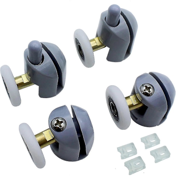 4 st Duschdörrsrullar, Duschglasrullar Dusch Enkelhjul Löpare Trissor, 25mm Hjul För Duschkabin, Duschrum, Dusch Scr[HK]