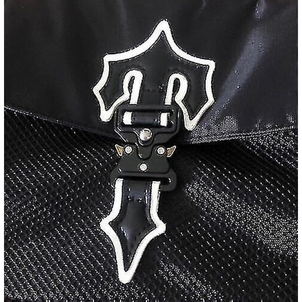 2023 Unisex Postmand Taske Fashion Messenger Bag Oxford Cloth Hip Hop Taske-yky[HK] black reflective