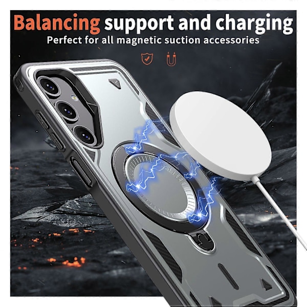 For Samsung Galaxy A16 4G/5G Deksel Kompatibelt med MagSafe Militær Beskyttelse PC+TPU Støtte [HK] Style E Multicolor