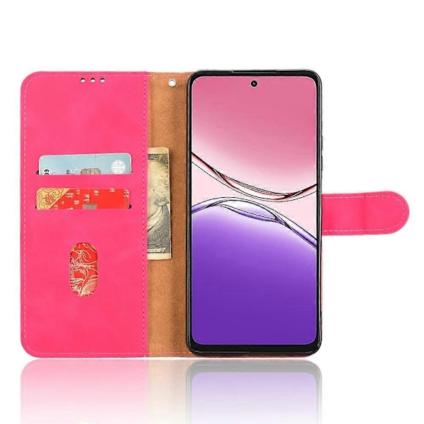Læderetui til Oppo A5 Pro 5G, hudfølelse, anti-drop, pung, flip telefoncover [HK] Multicolor Rose