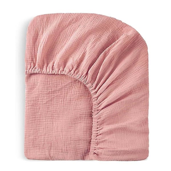 Säker, bekväm och snygg spjälsängslakan i bomull med mjuk textur för maximal komfort [HK] Pink
