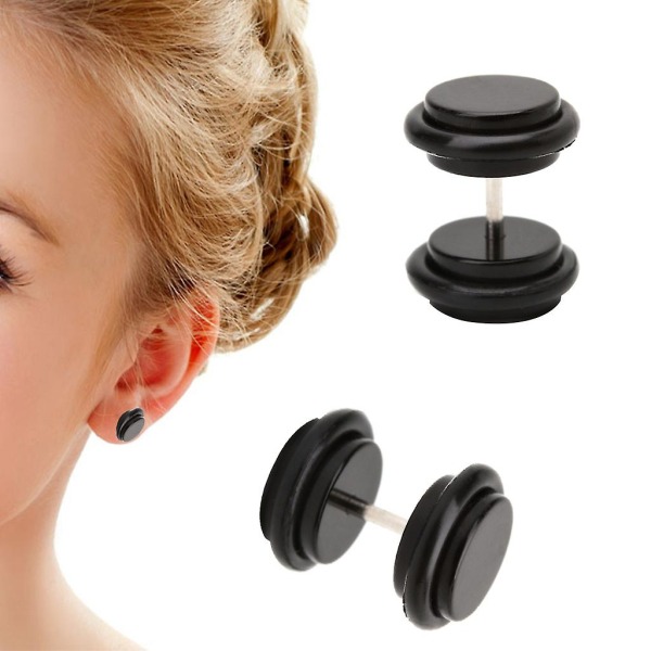 2 st 18 g (1,2 mm) öronproppar 00 g (10 mm) Akryl Fake Ear Plug Taper Stretcher
