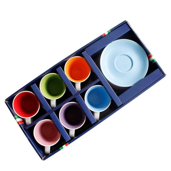 Färg Espresso Kopp Set 100ml Europeisk Stil Matt Keramisk Espresso Kopp Storlek[HK] Red 51-100ML