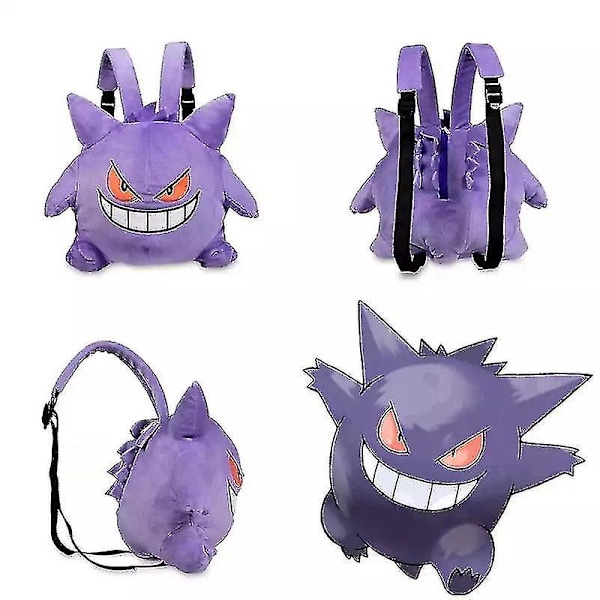 Rygsæk Kawaii Japansk Stil Plys Taske Gengar Eevee Snorlax Rygsæk Skoletaske Cosplay Rekvisitter Modegaver