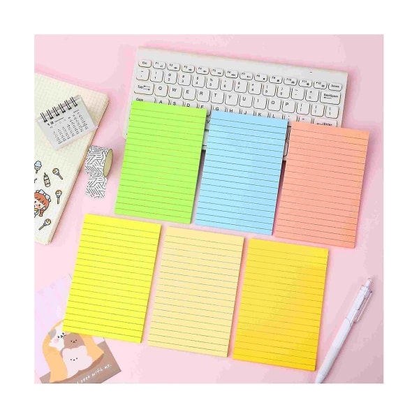 Color Sticky Notes Can Be Attached And Tearable Lines, Sticky Notes, Notices, N Times, 6 Copies, 10([HK])