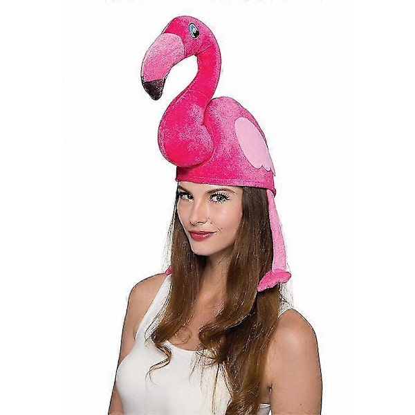 Unisex Voksen Dame Herre Pink Flamingo Hat Til Par Jule Halloween Kostume Tilbehør[HK]