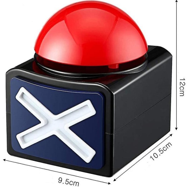 Game Answer Buzzer Alarm Button With Sound Light Trivia Quiz Got Talent Buzzer[HK] Red