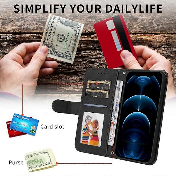 Hudfølelse PU Etui til Motorola Edge 50 Neo / ThinkPhone 25[HK] Black