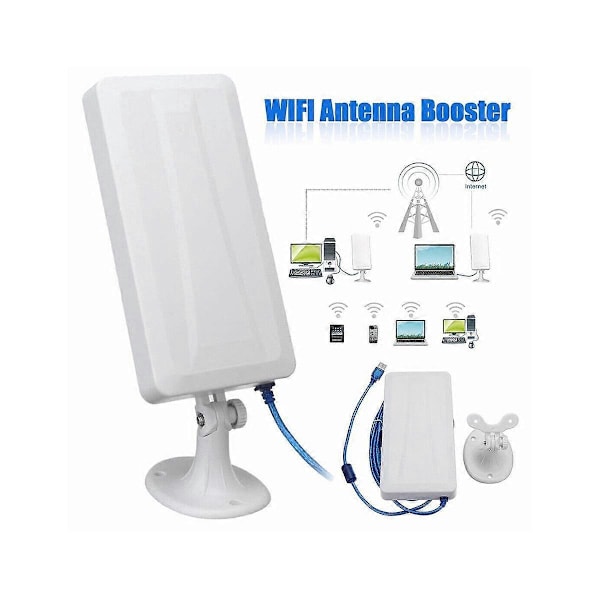 Långdistans 150Mbps WiFi Extender Trådlös Utomhus Router Repeater WLAN Antenn för Booster 5M[HK] White