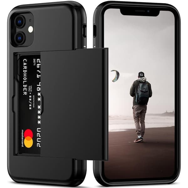 iPhone 11-deksel kort erme svart[HK]