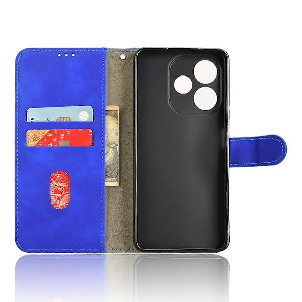 Oppo A5 Pro 5G Nahkakotelo Iho Tuntuu Pudotussuojattu Lompakko Käännettävä Puhelinkotelo [HK] Multicolor Blue