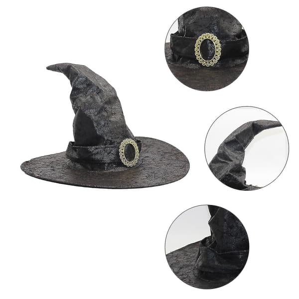 Trollmannhatt plissert spiss trollmannhatt Halloween heksehatt for gatefotografering [HK]