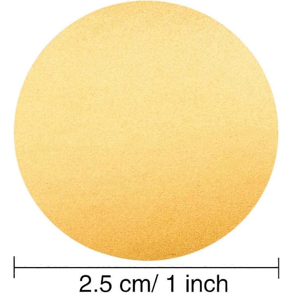 300 stk. skrapelodd-klistremerker runde etiketter (gull, 2,54 x 2,54 cm sirkel) [HK]