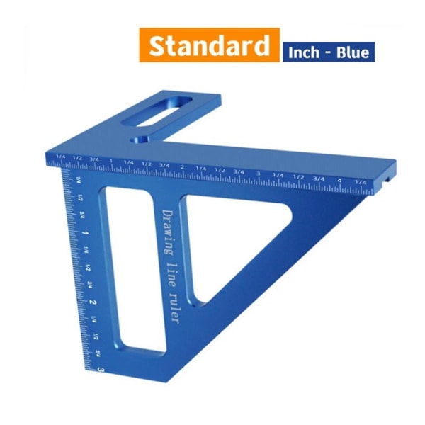 Tømrer Vinkel Aluminium Gehrungstrekant Linjal Presisjon Hull Skriver Trebearbeiding Vinkel Vinkelmåler([HK])