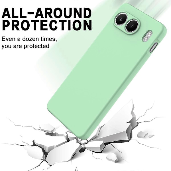 OnePlus Nord 4 -puhelimen kuori nestemäisestä silikonista, naarmuuntumaton, käsiremmi -[HK] Green Multicolor