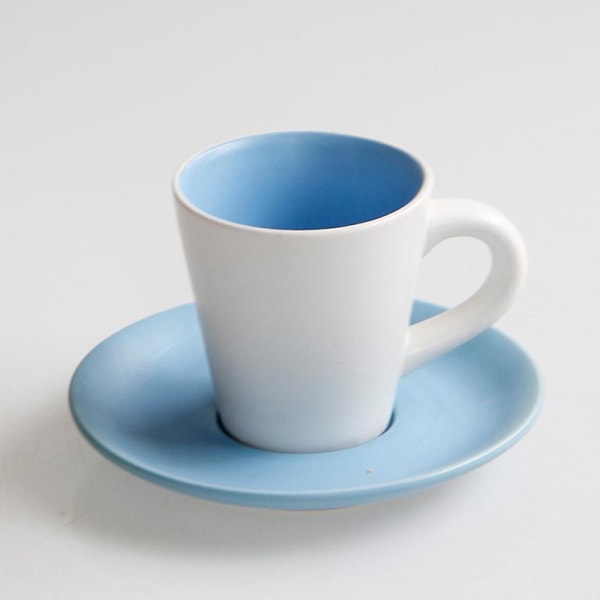 Fargesett for espressokopper 100 ml matt keramisk espressokopp i europeisk stil Størrelse[HK] Blue 51-100ML
