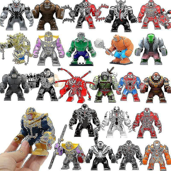 Avengers Store Figur Byggeklodser Hulk Thanos Spider-man Carnage Venom Legetøj * Gratis Juleindpakning Køskindspose Ved Køb Af 6 Eller Flere[HK] D032