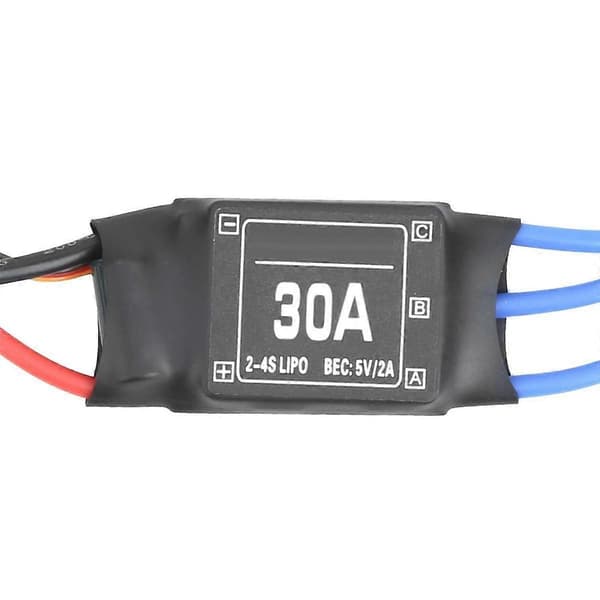 4 STK 2-4S 30A RC Børsteløs ESC XT60 Elektronisk Hastighedsregulator 5V 2A til 2 til 4S Lipo Batteri Multic[HK] silver