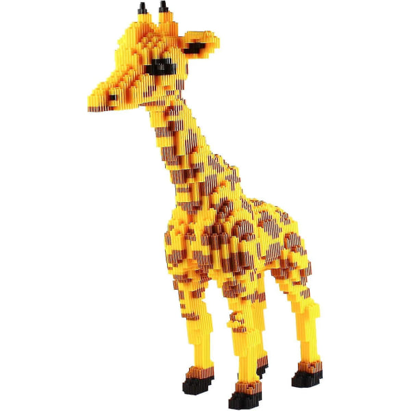 1350 bitar Giraffe Mikrobyggstenar Djur Mini Byggleksakstenar[HK]