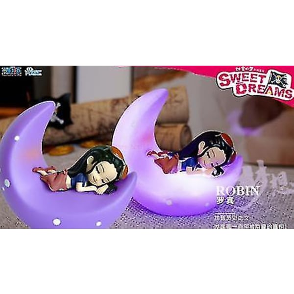 One Piece Anime Sweet Dream Series Blind Box Natlampe Luffy Zoro Nami Sanji Chopper Figurer  Led Ornament Overraskelseslegetøj Gave[HK] Robin 1PC