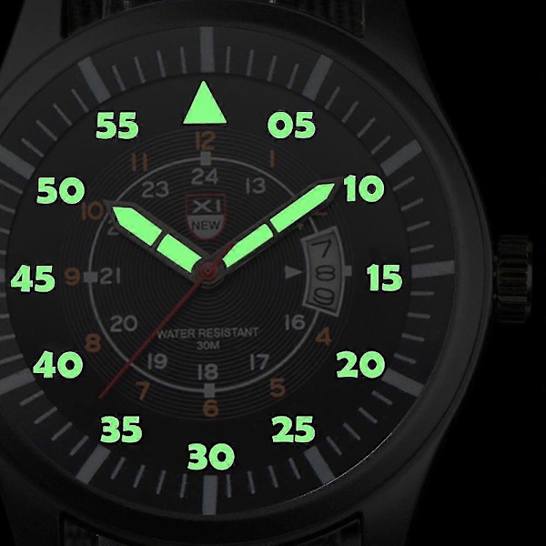 Militär Herr Quartz Armé Klocka [HK]